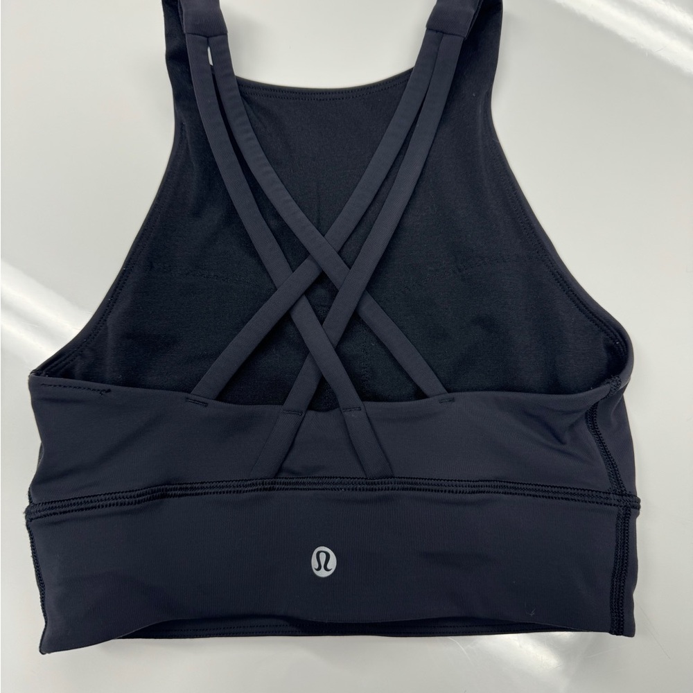 Charcoal grey high neck longline energy to be bra, size 4 (runs small)!!